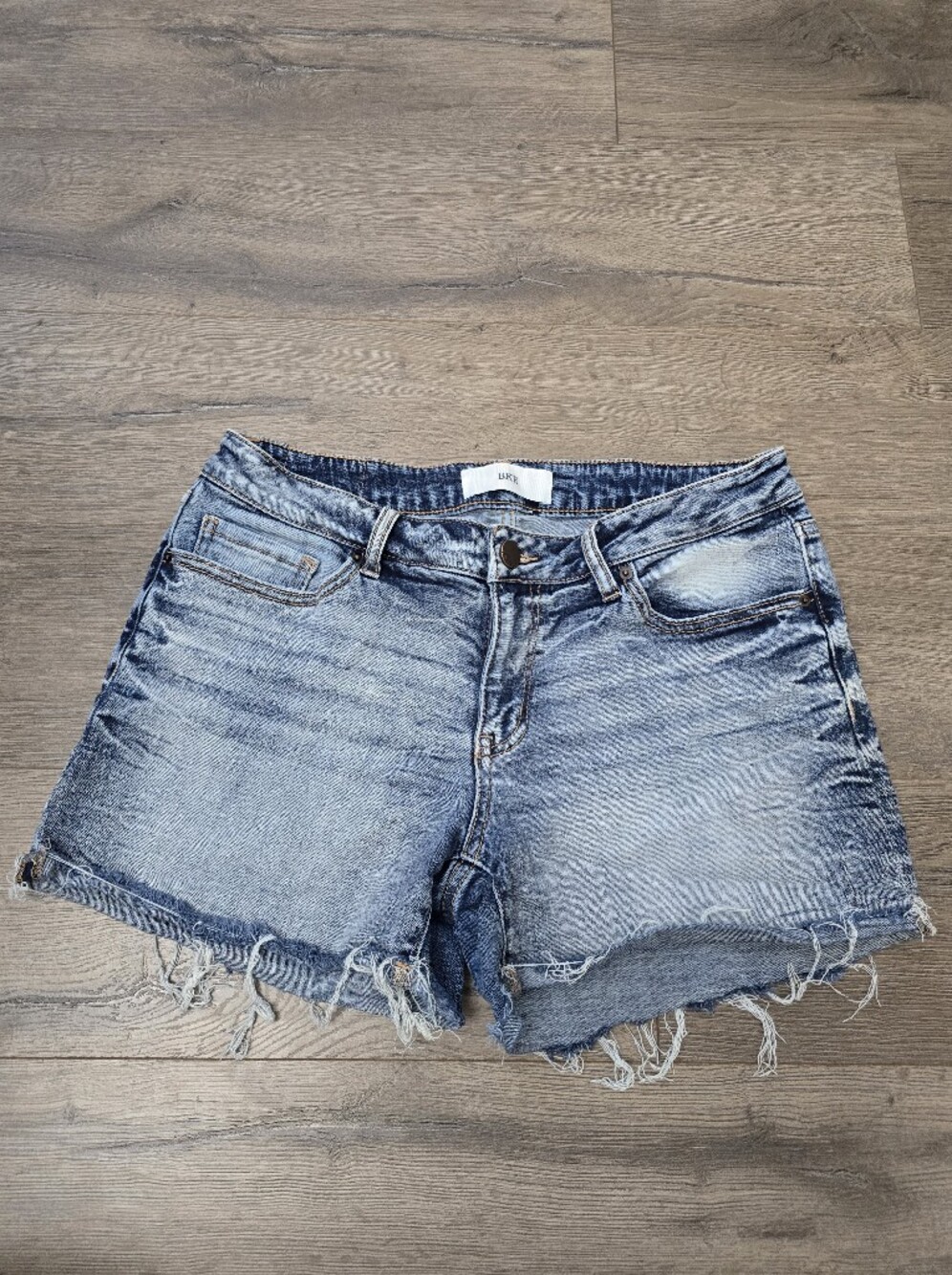 BKE Stella Denim Shorts Distrrssed Medium Wash Size 29
